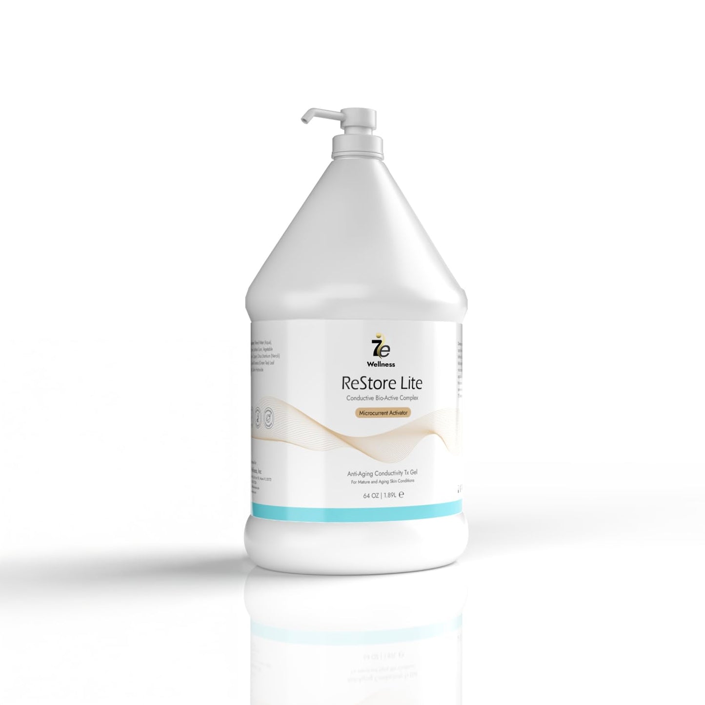 7eWellness Myolift Restore Lite Gel 64oz - Conductive Gel for Beauty & Skincare, Microcurrent, Face Mask Brush - 64oz / 2L