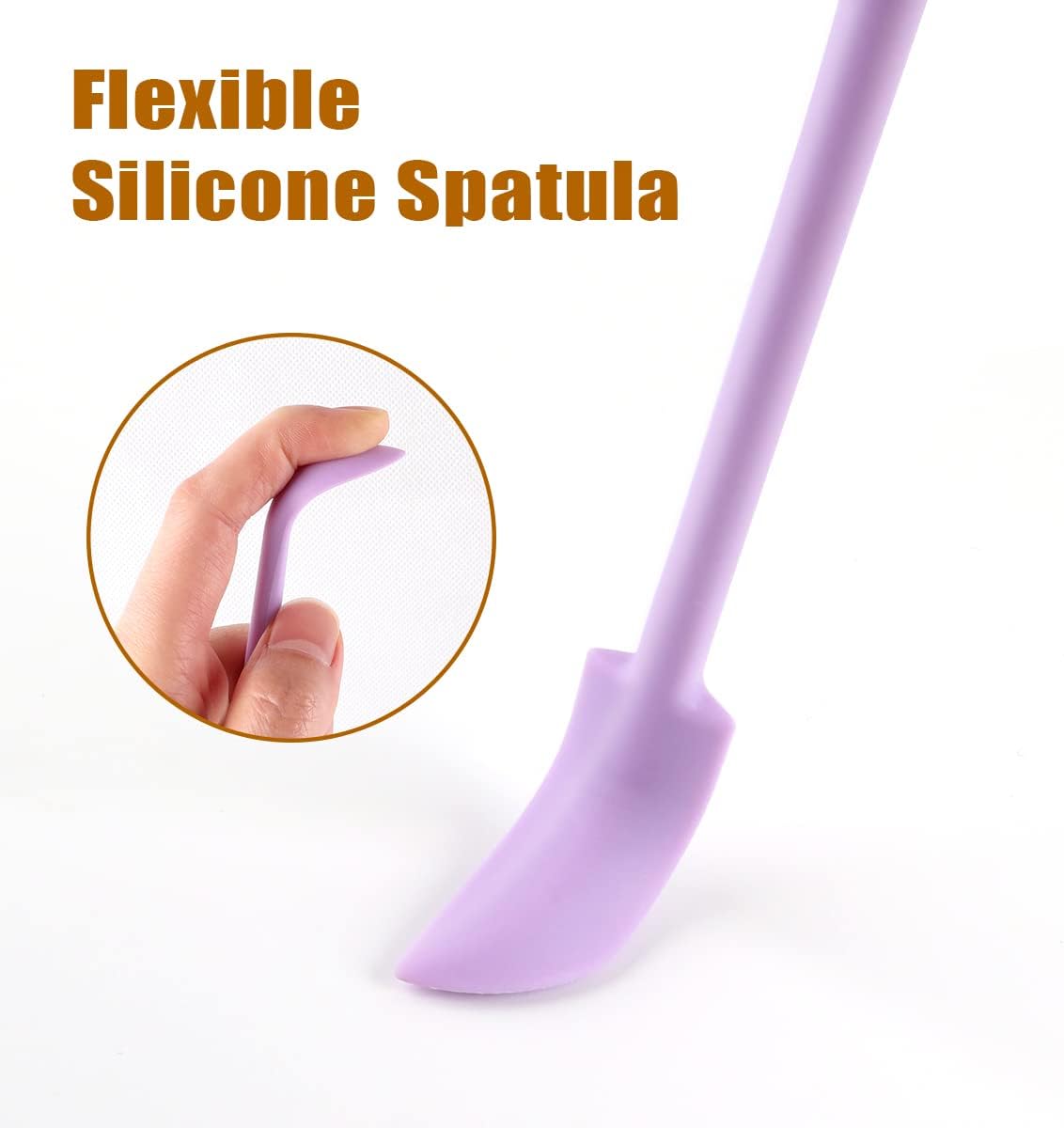 barsone Silicone Spatula Set 3Pcs - Mini Scraper Tool for Beauty & Food （Reach Every Last Drop - Multi-Size Spatulas for Makeup Jars, Lotion Bottles & Kitchen Containers）
