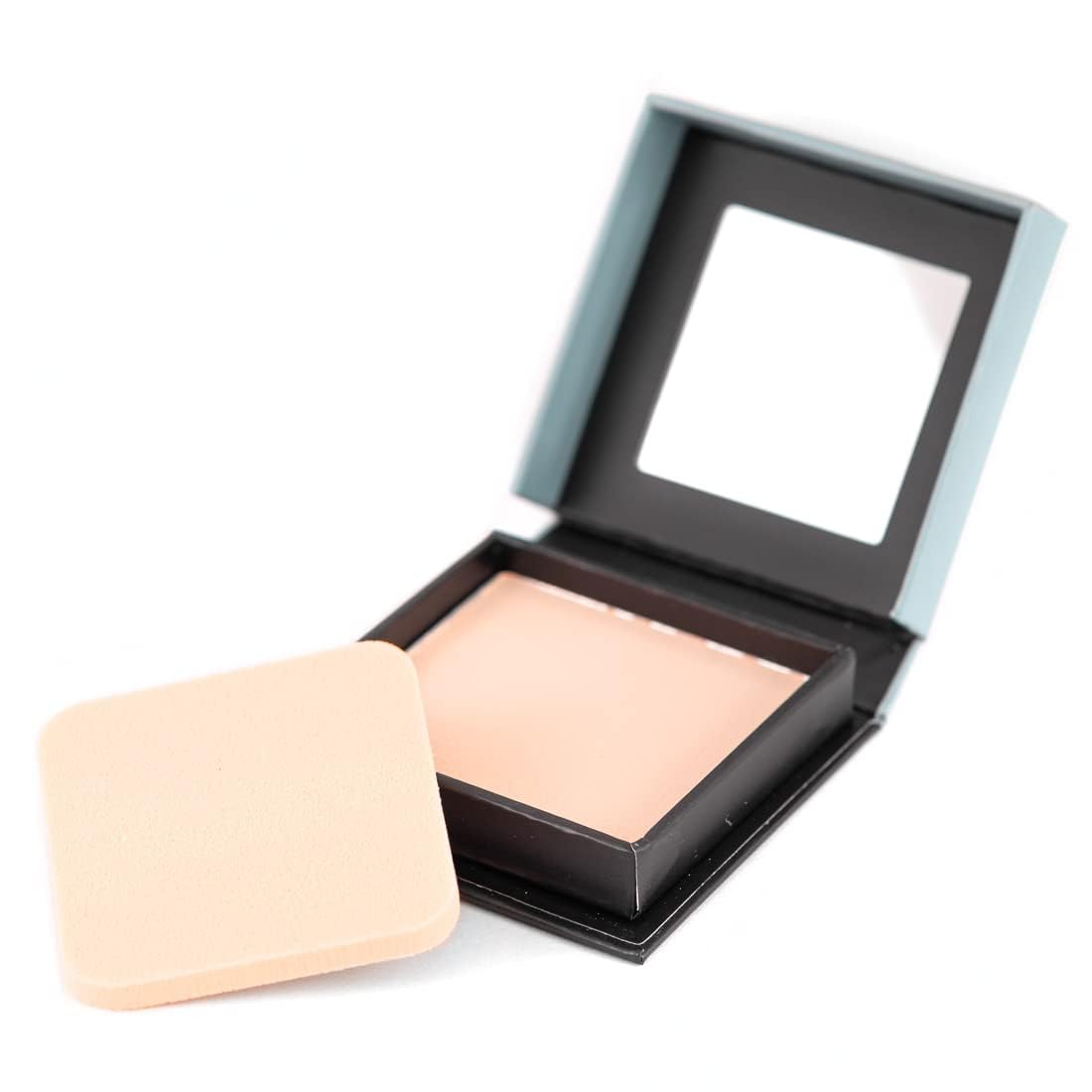 Palladio, Pressed Rice Powder with Mirror Mattifying Makeup Setting that Lasts All Day Instantly Absorbs Oil Works alone or with makeup, Translucent, 0.26 Ounce