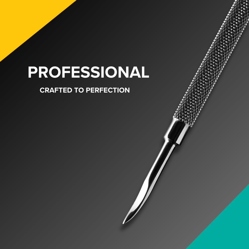Rui Smiths Pro Cuticle Pusher with 2 Ends - Stainless Steel Manicure Tool - Style 111