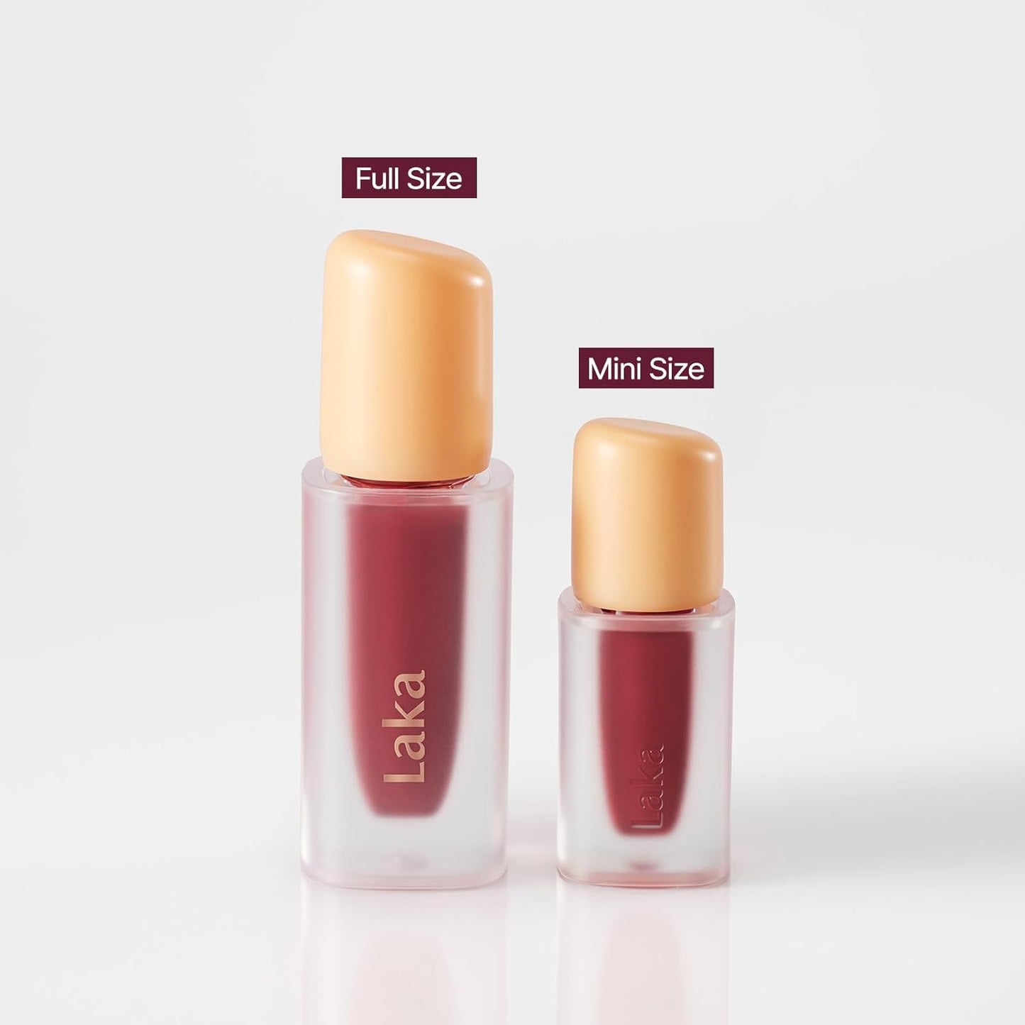 Laka Fruity Glam Lip Tint Mini, Glowing Lip Stain with Wide Color Spectrum, Hydrating & Lightweight Texture, Long-Lasting Bold Stain, Non-Sticky, Vegan, K-Beauty (#113 Pleasure)