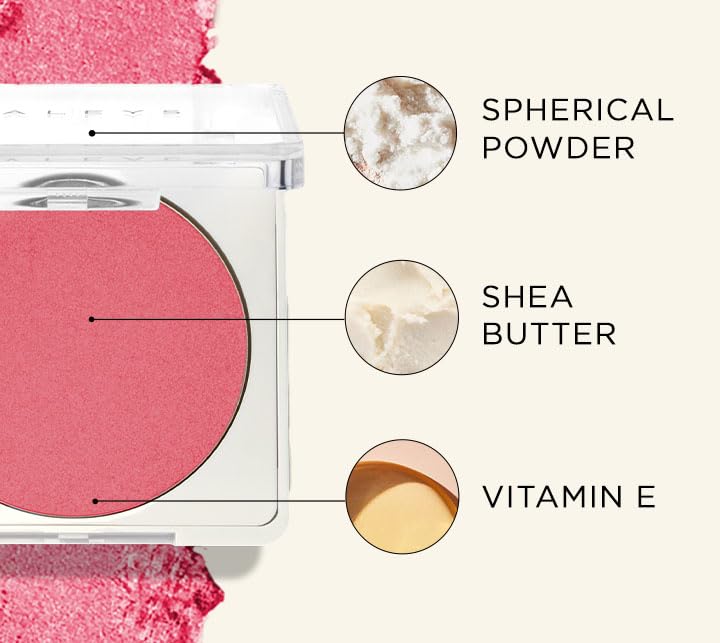 HALEYS Re-pop Smoothing Powder Blush (Love Bite) - Pigmented, Easy Blending, Longwear, Buildable, Talc-Free, V + CF