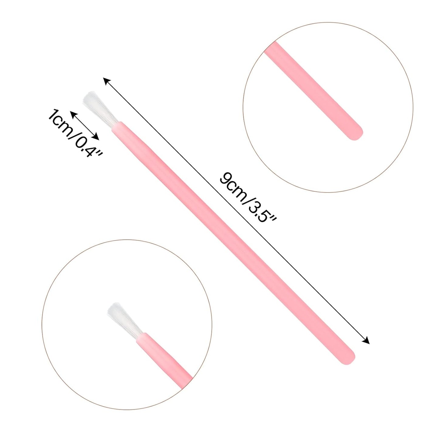 G2PLUS Lip Brushes, 50Pcs Disposable Lip Gloss Wands, Portable and No-Clean Lipstick Applicator, Nail Polish Brushes Makeup Tool for PYO Cookie Paint, Painting, Detail Brush (Pink)