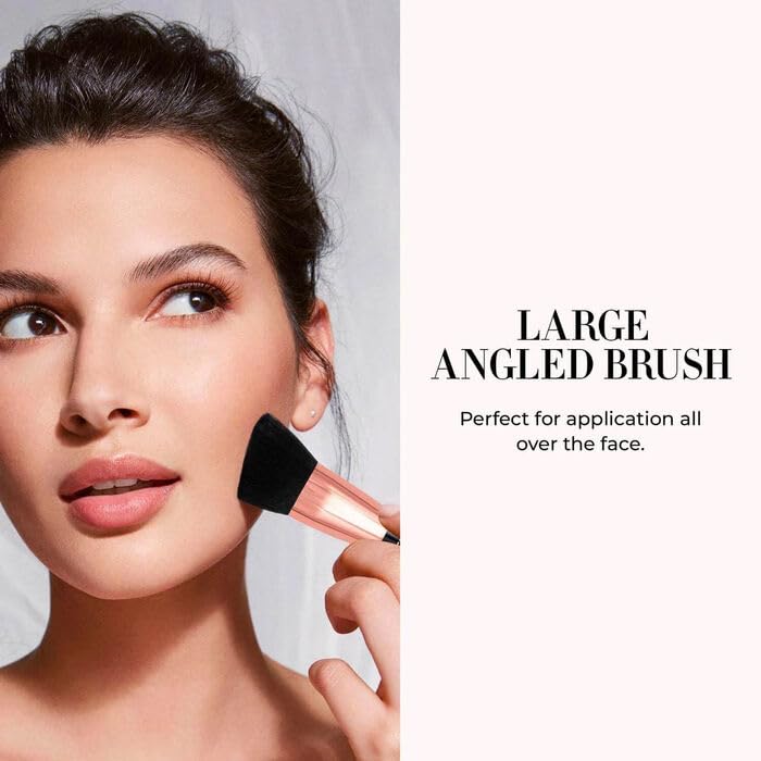 LUMINESS Silk Airbrush Spray Foundation 2-PC Kit - Foundation & Dual-Sided Angled Makeup Brush - Buildable Coverage, Anti-Aging Formula, Humidity Resistant, Hydrates & Moisturizes, Medium