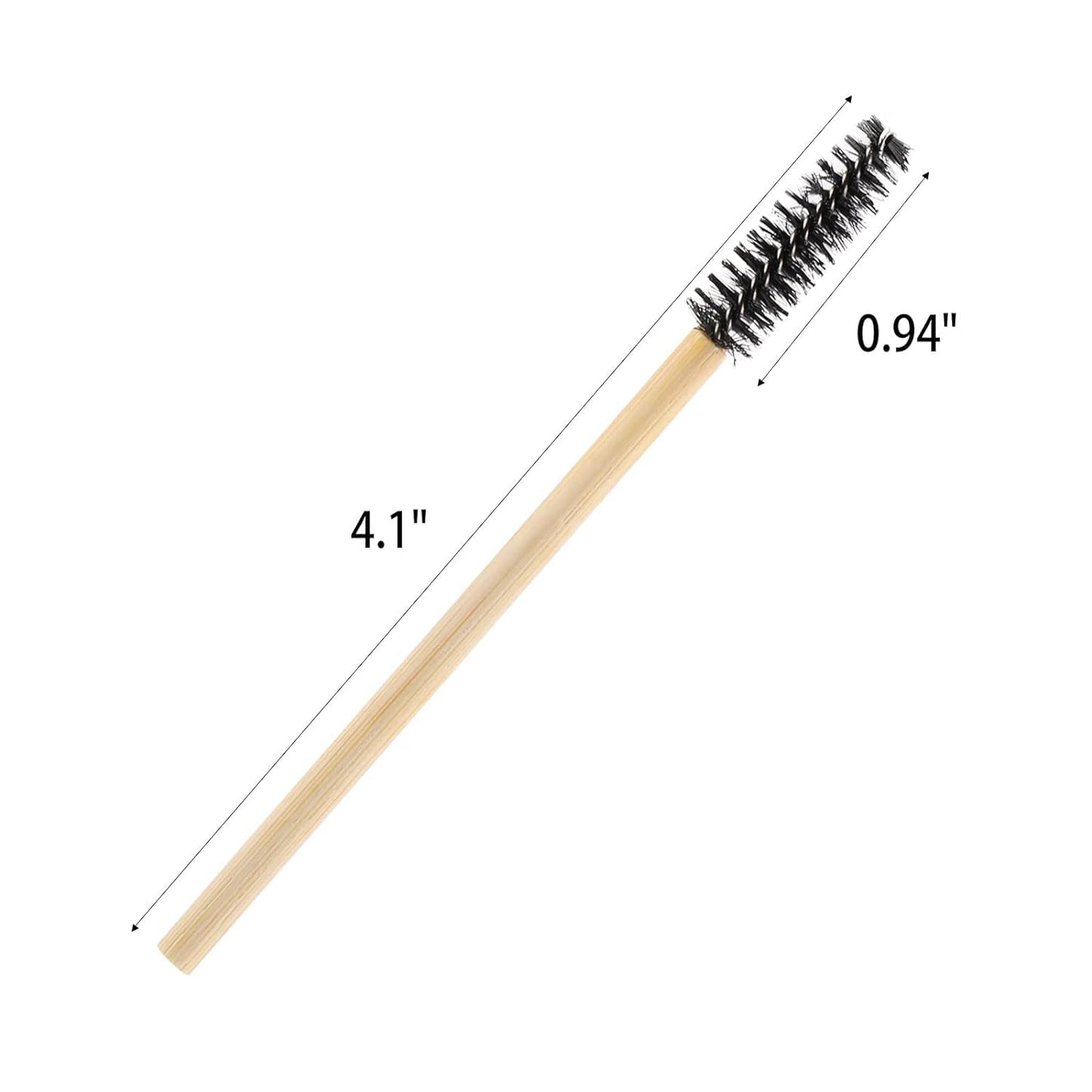 Tbestmax 300 Disposable Mascara Wands Eyelash Brush Spoolies for Eye Lash Extension Eyebrow Bamboo Stick Black