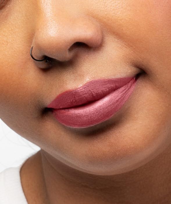 Aromi Metallic Liquid Lipstick | Rose Chestnut Lip Color with Shimmery Finish, Vegan, Cruelty-free, Long-lasting, Waterproof, Gluten Free (Alpine Bloom)