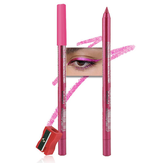 Kaely Gel Eyeliner Pencil for Women, Pearl Peach Red Eye Liner Waterproof Smudge Proof with Sharpener, Waterline Eye Makeup Liners, delineador de ojos contra el agua, Vegan & Cruelty-Free, 04