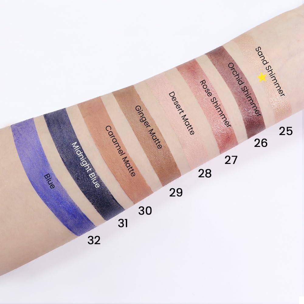 evpct 2Pcs Cream Eyeshadow Sticks Set for Eyes Waterproof, Sand Shimmer Matte Eye shadow Stick Pencil Pen Bulk sombras en crema para ojos 25+25