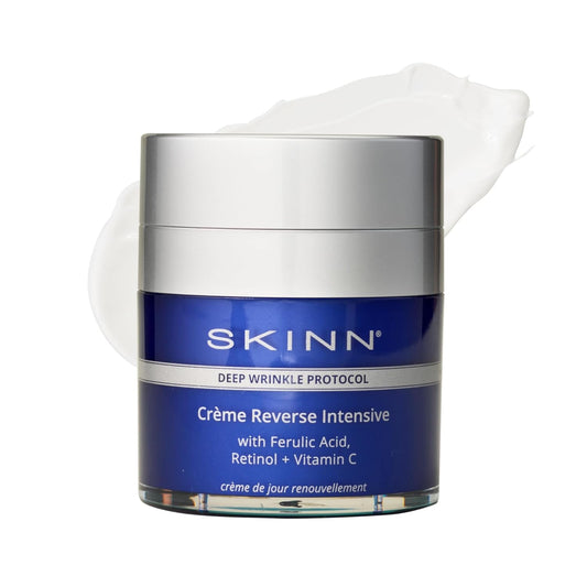 SKINN Crème Reverse with Ferulic Acid, Retinol and Vitamin C-Crème Reverse Intensive-Anti-Aging Cream with Hyaluronic Acid to Plump Skin Vitamin C Help to Improving Tone, Firmness of Skin
