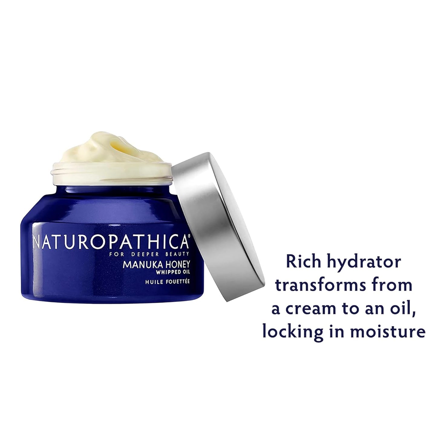 Naturopathica Manuka Honey Whipped Oil, Hydrating Cream to Oil Face Moisturizer, Facial Oil to Nourish & Protect Skin, Rich Antioxidant Oil for Face 1.69 fl oz