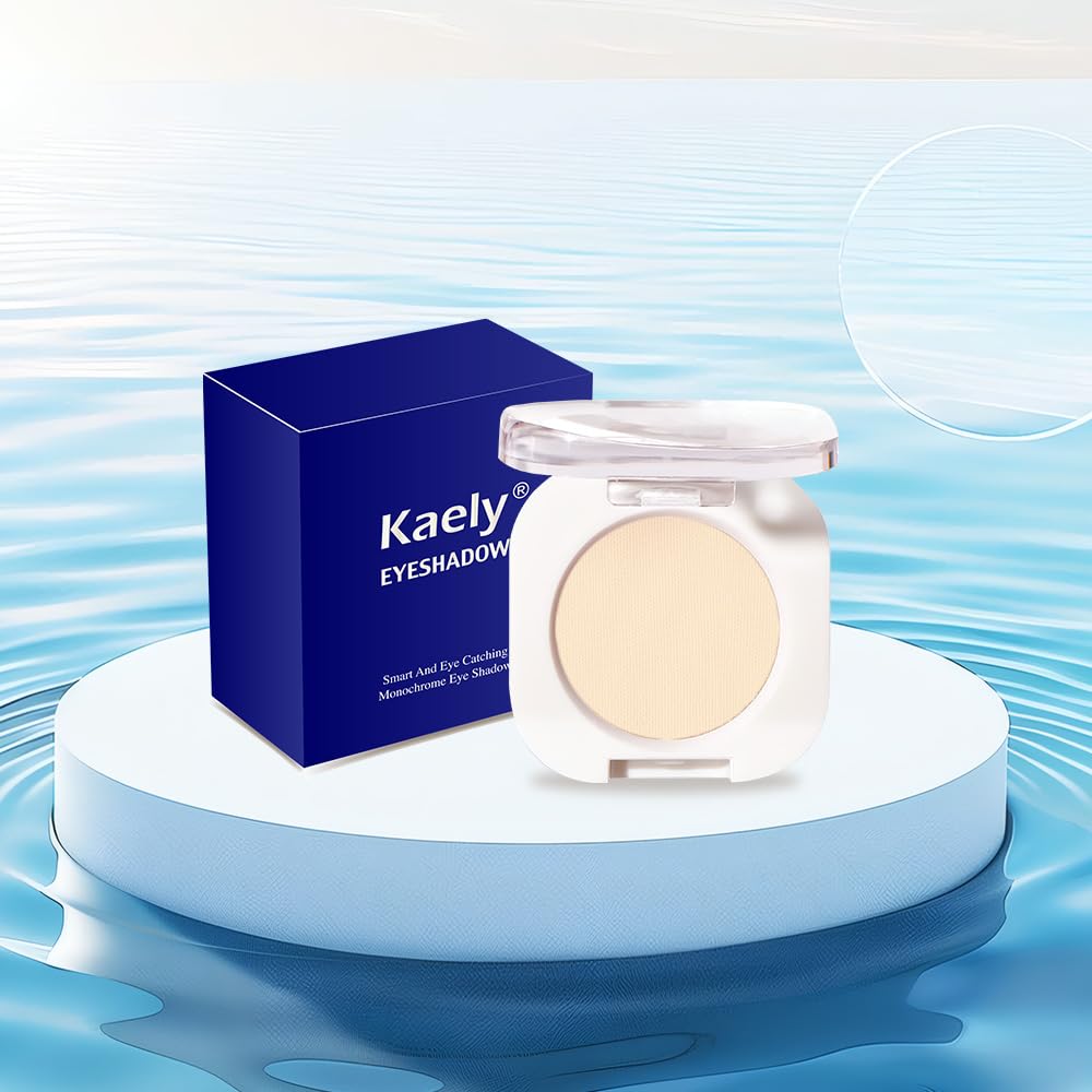 Single Matte Eye Shadow Palette Makeup, Smoky Beige Matte Eyeshadow for Women, Monochrome Eye Shadow Makeup, Pigmented Waterproof Sombras Para Ojos, Vegan, Talc, Paraben & Cruelty Free, 17