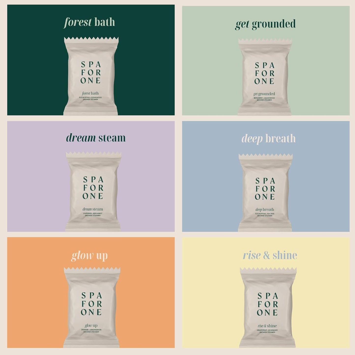 Shower Steamers Aromatherapy 6 Pack - Made in USA with Natural Essential Oils for Christmas Stocking Stuffers, Birthday Gifts for Women and Men, White Elephant - Self Care Variety Pack