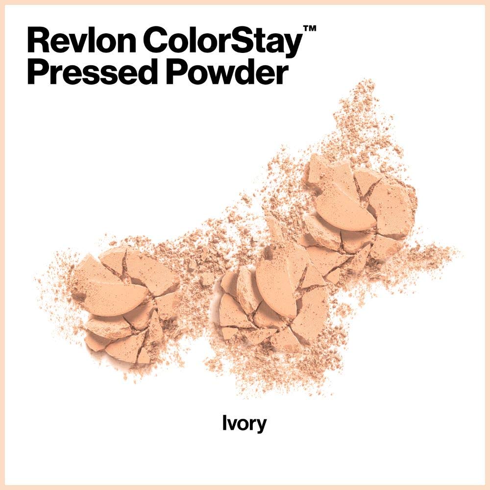 Revlon Powder Foundation, ColorStay Face Makeup, Longwearing, Oil Free-Fragrance Free, Noncomedogenic, Cappuccino (410)