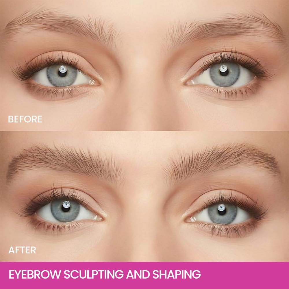 Kaely PROFESSIONAL MAKEUP Brow Glue, Tinted Eyebrow Gel, Eyebrow Mascara Waterproof, gel para cejas a prueba de agua, Eye Brow Fast Sculpt, Vegan & Cruelty-Free, 2Pcs-02 Taupe