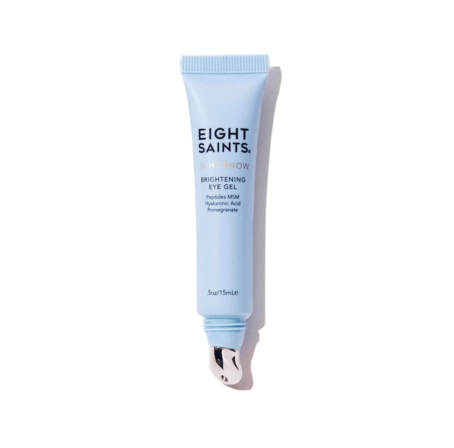 Eight Saints Light Show Brightening Eye Gel, Natural and Organic Anti Aging Cooling Eye Gel to Reduce Puffiness, Wrinkles and Calms Under Eye Skin, 0.5 Ounces