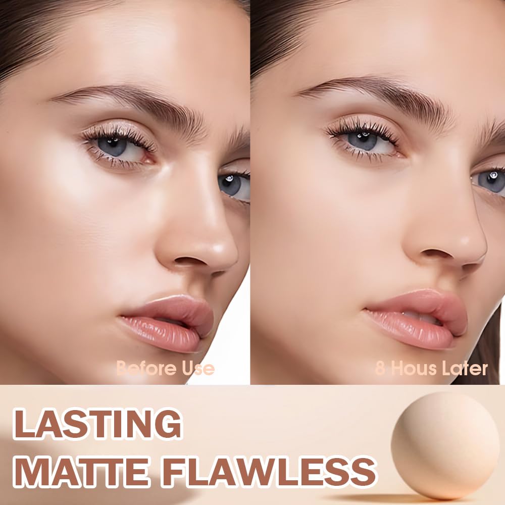 evpct Oil Control Pressed Face Powder Compact for Women, Translucent Setting Powder Makeup Foundation for Women, Waterproof Long Lasting Lightweight, polvo compacto de maquillaje, 13 White Translucent