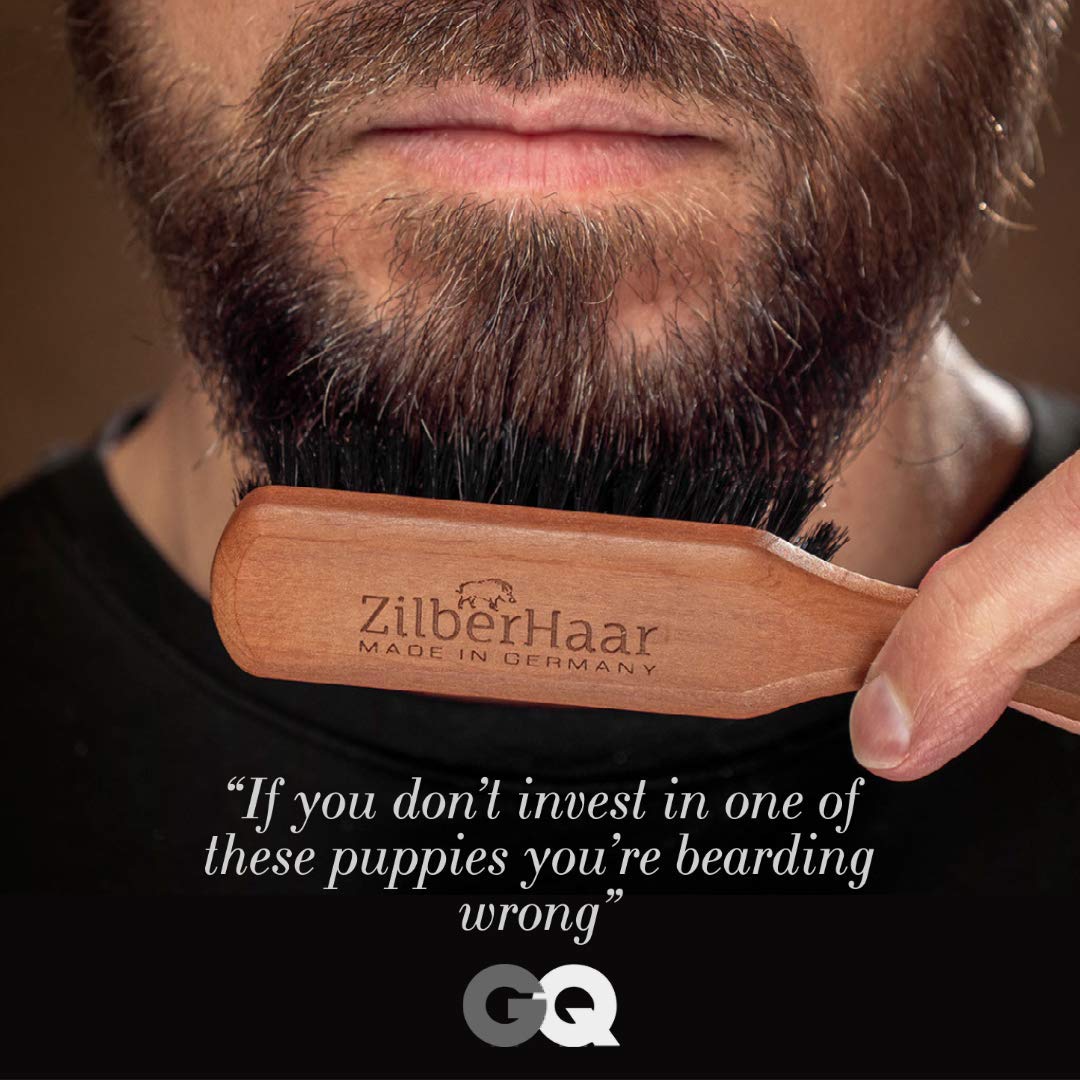 ZilberHaar Beard Grooming Pro Bundle - Regular Brush + 2oz Beard Oil + Sandalwood Beard Comb