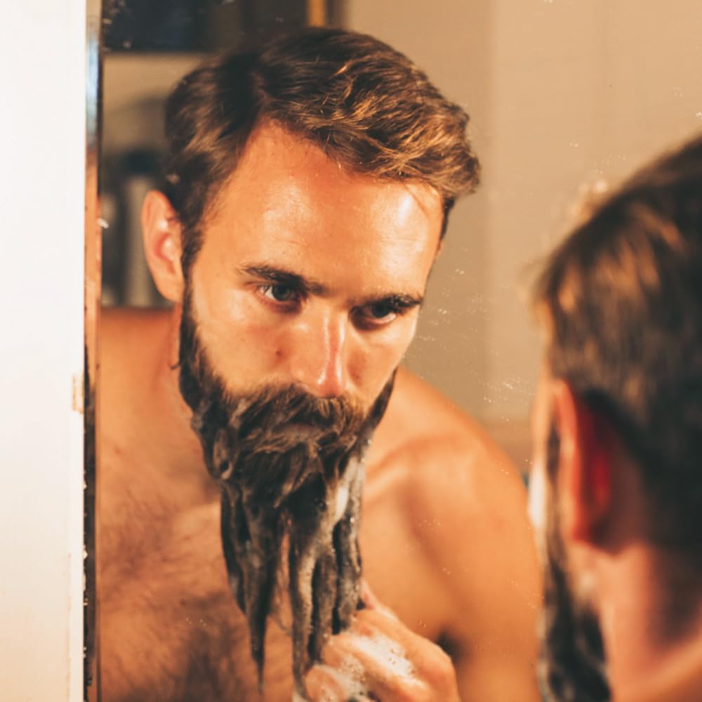 ZEUS Travel Beard Shampoo & Conditioner Combo for Men, Grooming Set with Green Tea & Essential Oils, Softens, Hydrates & Moisturizes Facial Hair (Made in USA) Verbena Lime