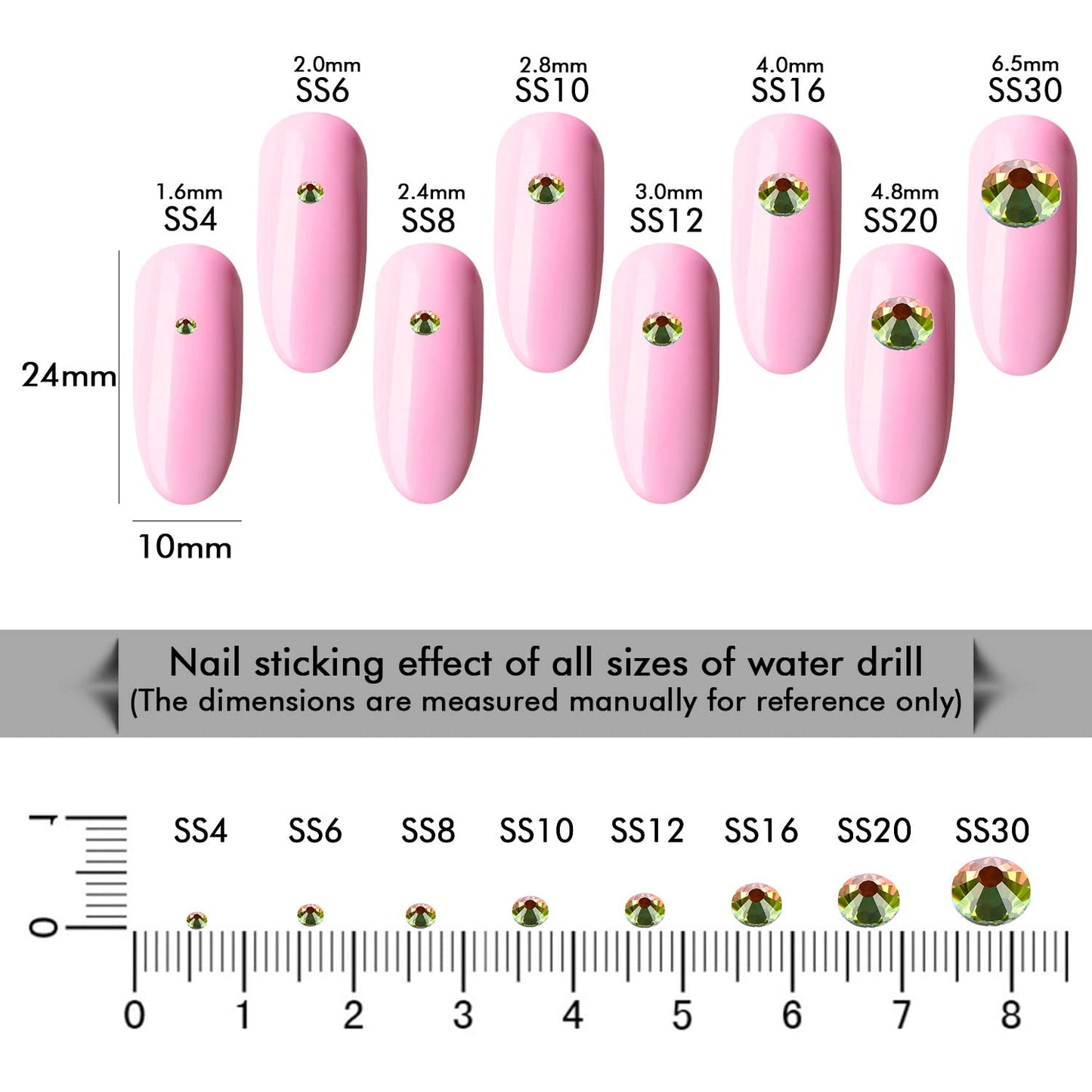 1440Pcs Blaze Crystal Rhinestones,Glass Flatback Rhinestones Gemstones for Nail Face Makeup Art Crafts Clothes Decoration -(SS16,4.0mm,Blaze)