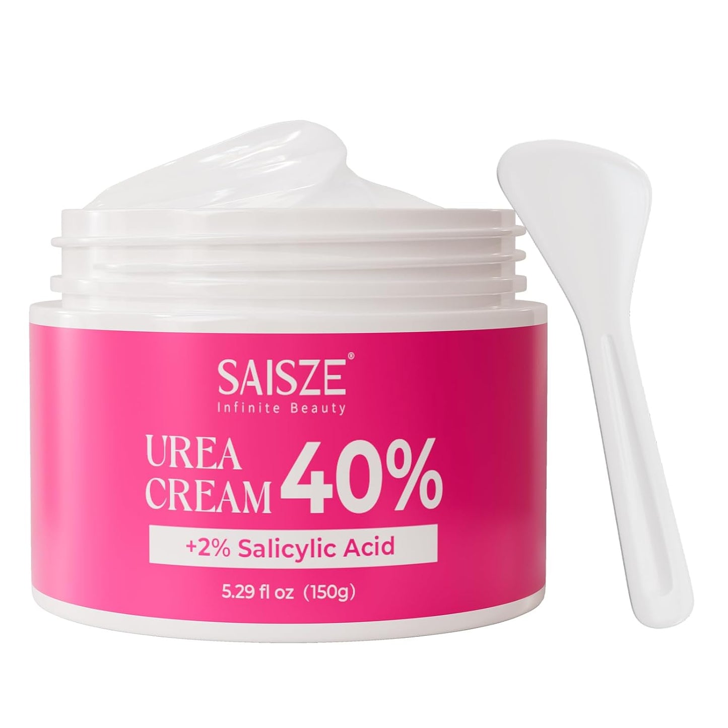 Urea Cream 40 Percent for Feet Maximum Strength, Foot Cream for Dry Cracked Heels and Feet, Moisturizer with 40% Urea and 2% Salicylic Acid, 5.29 oz