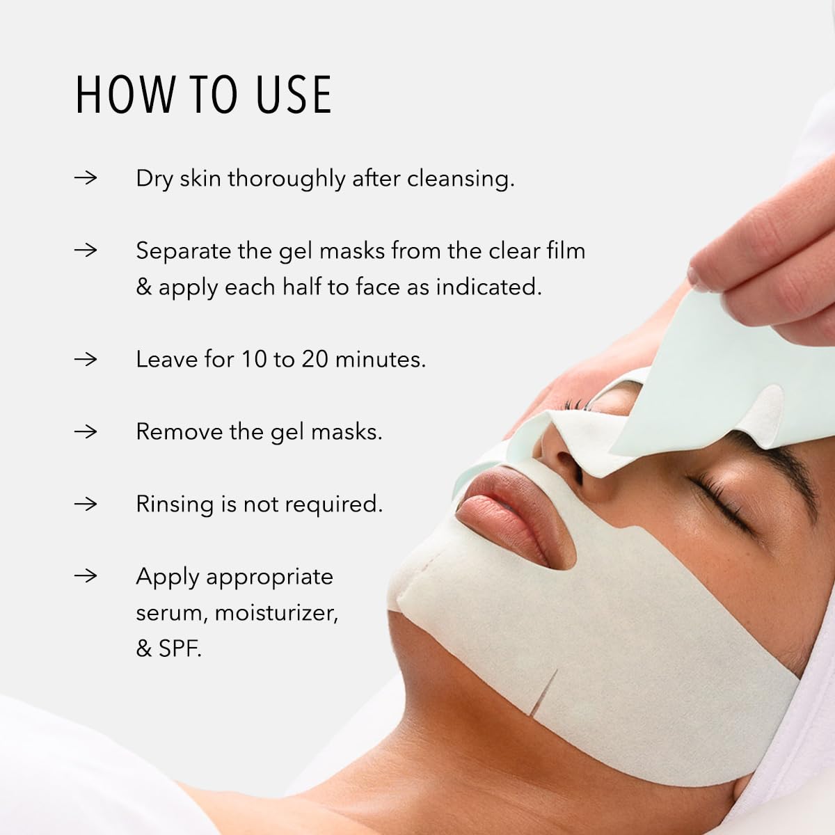 Hydropeptide Polypeptide Collagel+ Plus Face Mask, Line Lifting Hydrogel Peptide Facial Treatments, 4 Count