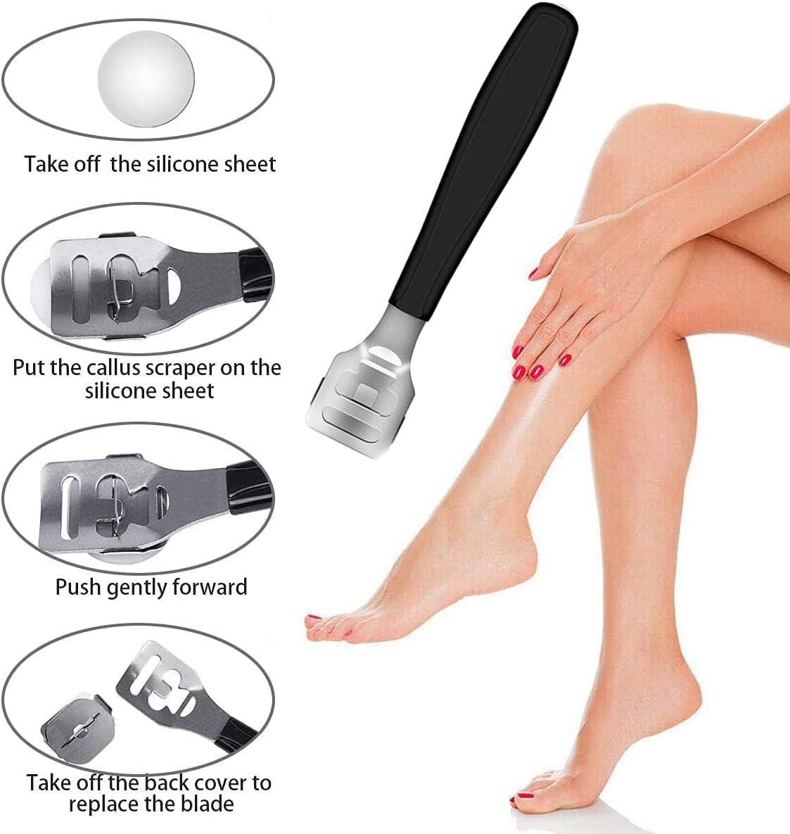 Pedicure Kit, 36 in 1 Foot Care Tools Stainless Steel Foot Rasp Dead Skin Remover for Home & Travel…