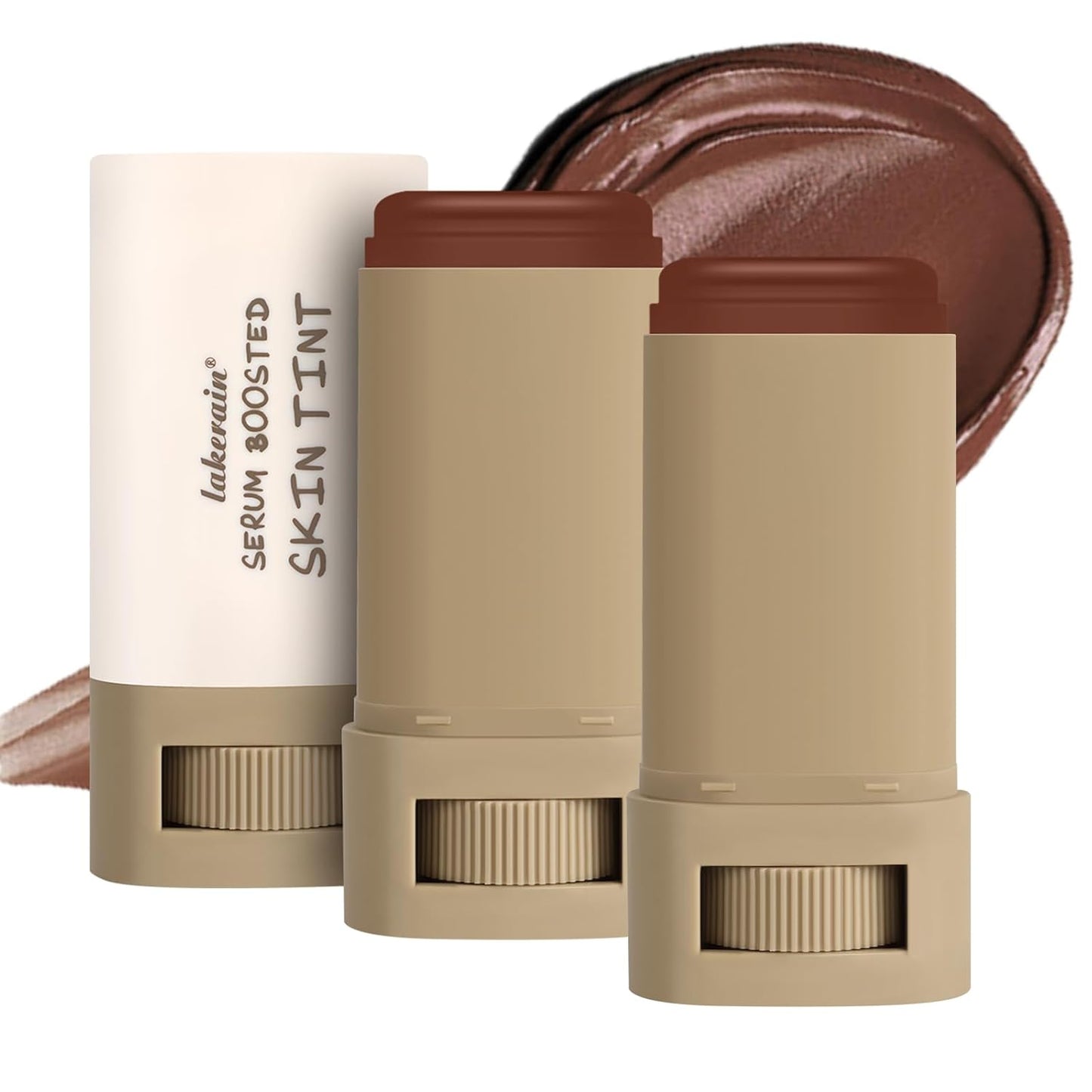 2PCS Foundation Stick Beauty Balm Serum Boosted Skin Tint, Solid Tinted Moisturizing Serum Contour Stick, Natural Fit, Moisturizing ＆ Concealing Foundation Sticks (#01)