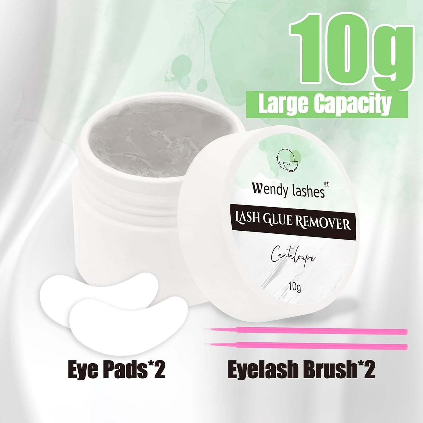 Wendy Lash Remover for Eyelash Extensions: Effectively Cluster Glue Remover Cream, Grey Cantaloupe