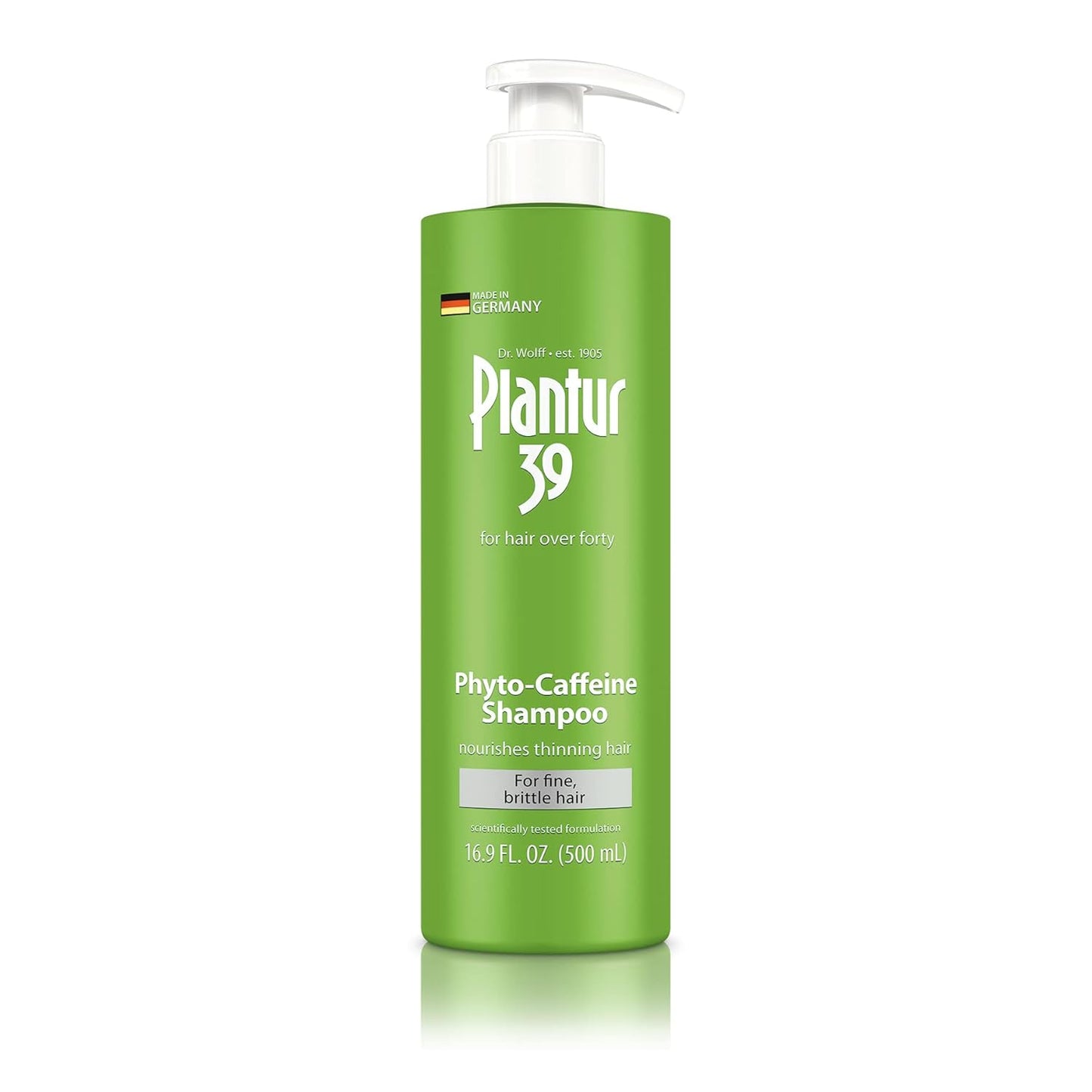 Plantur 39 Fine and Brittle Hair Shampoo (16.9 fl oz) I Phyto-Caffeine Formula I Promotes Natural Growth I For Women's Thinning Hair