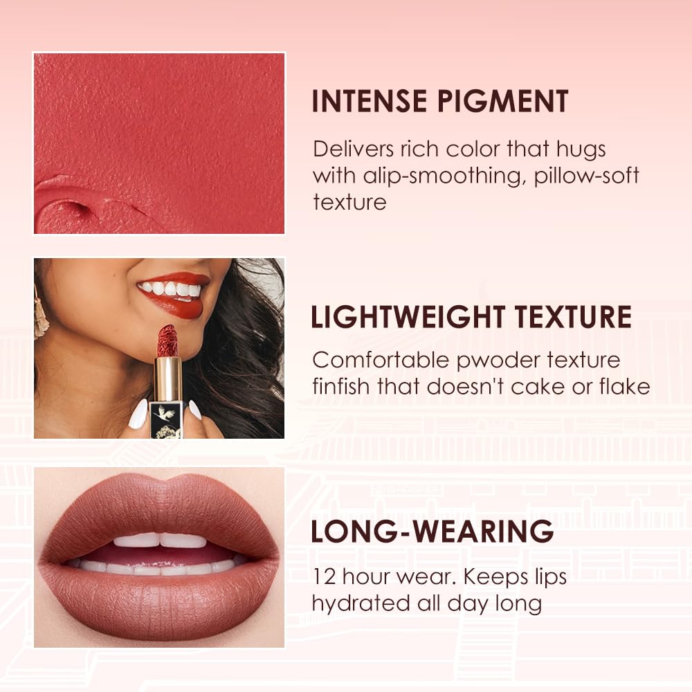 Catkin Semi-Matte Lipstick Hydrating High Impact Color Infused with Vitamin E and Avocado Oil Smooth Soft Texture Long Lasting Matte Finish 173