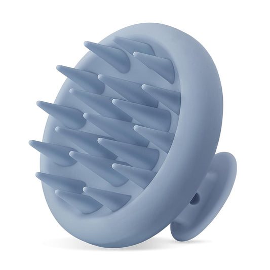 HEETA Scalp Massager Hair Growth, Scalp Scrubber with Soft Bristles, Integrated Silicone Design, Exfoliator for Dandruff Removal & Relaxation, Shampoo Brush Fit Wet Dry Hair Use, Dark Blue