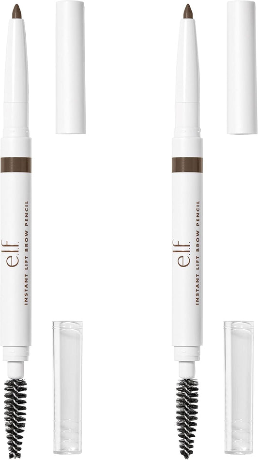 e.l.f. Instant Lift Brow Pencil, Dual-Ended Precision Brow Pencils For Shaping & Defining Eyebrows, Vegan & Cruelty-Free, Neutral Brown, 2-Pack
