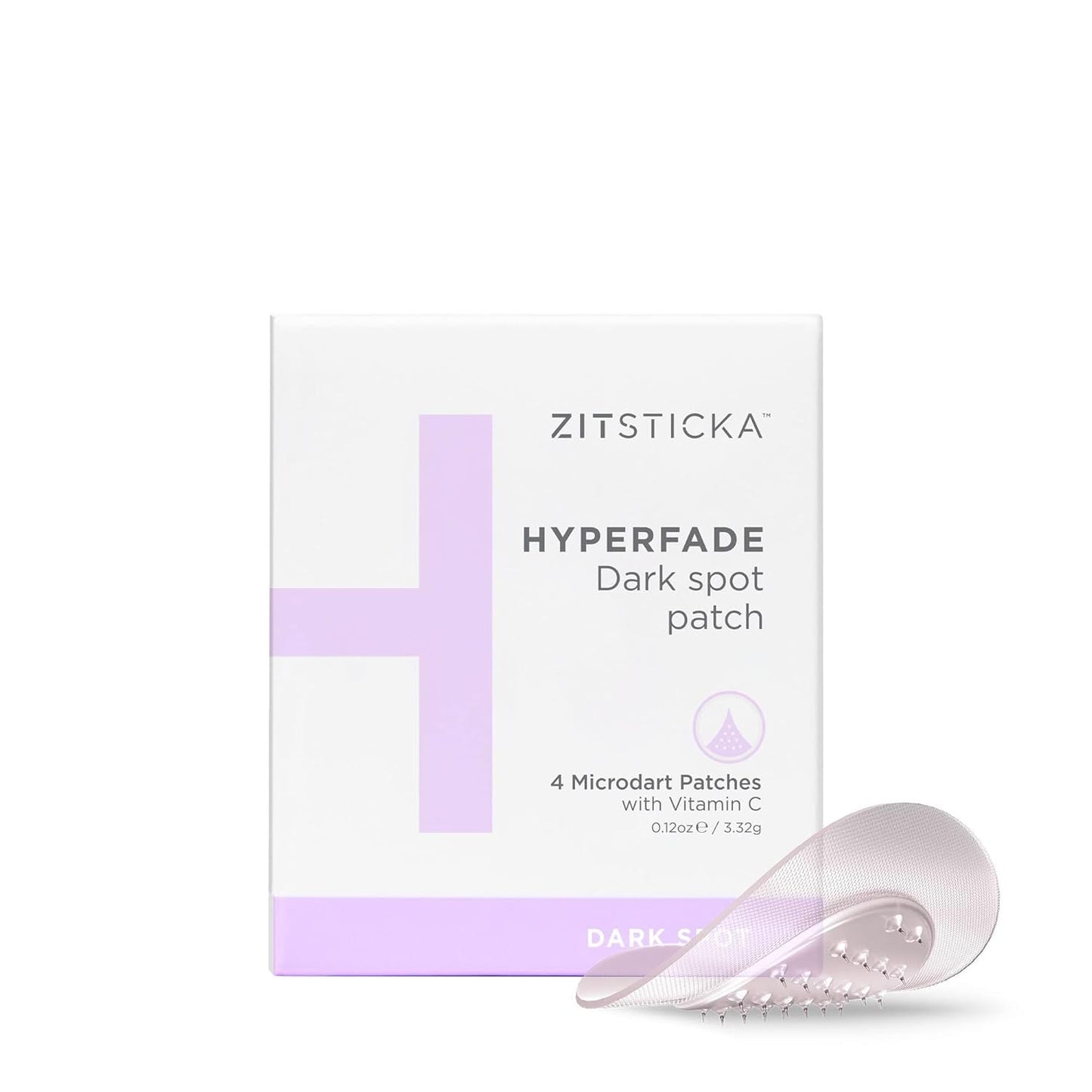 ZitSticka Hyperfade Microdart Pimple Patch, Targets Post-Zit Blemishes, Hydrates & Evens Skin Tone, With Hyaluronic Acid & Vitamin C for Clear, Smooth-Looking Skin (4 count)