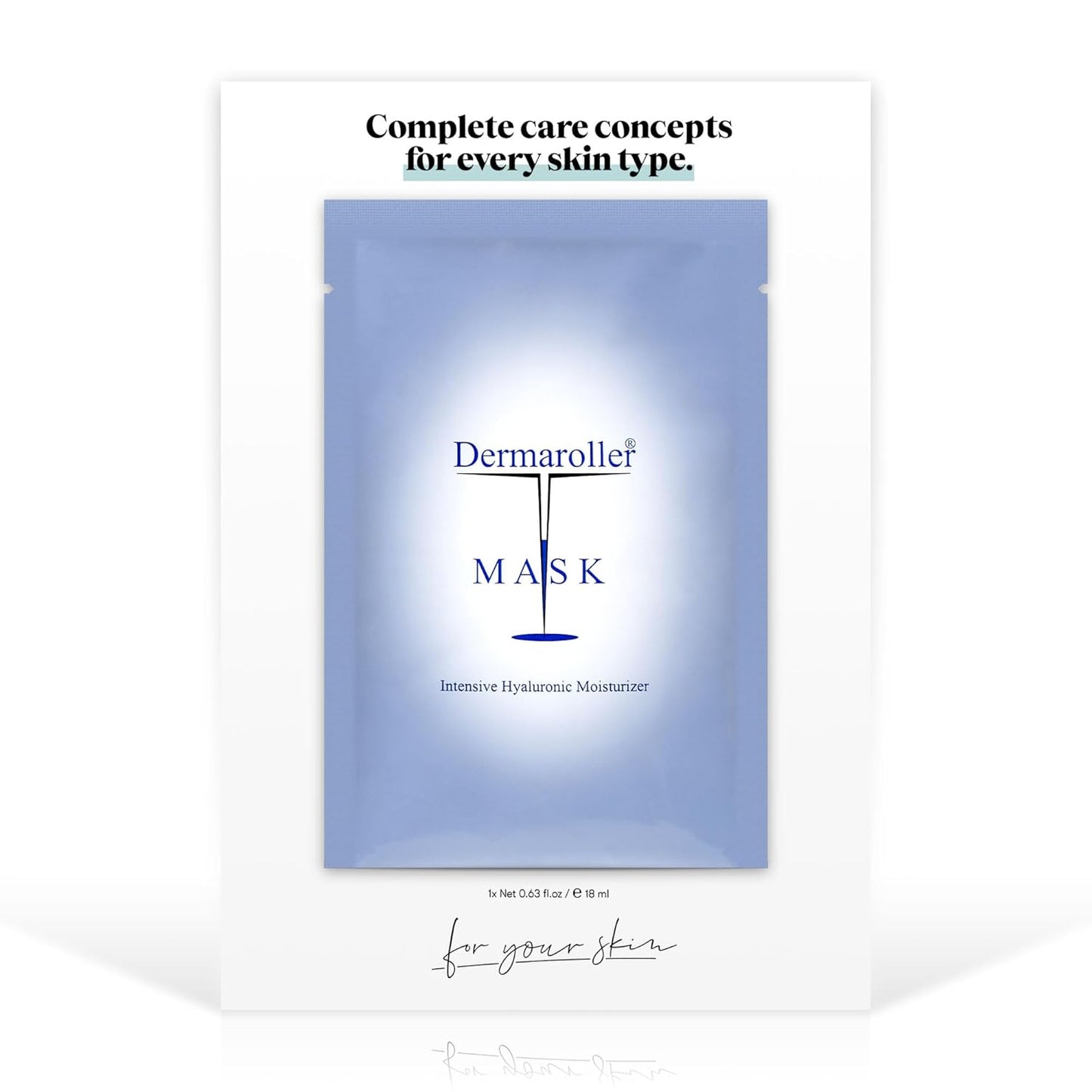 Dermaroller, Silk Face Masks Intensive Hyaluronic Acid Moisturizer with Matriyxl 3000 Tocopherol Boost Collagen Hydrate Dry Skin Reduce Fine Lines Wrinkles SingleUse Masks (1 mask)