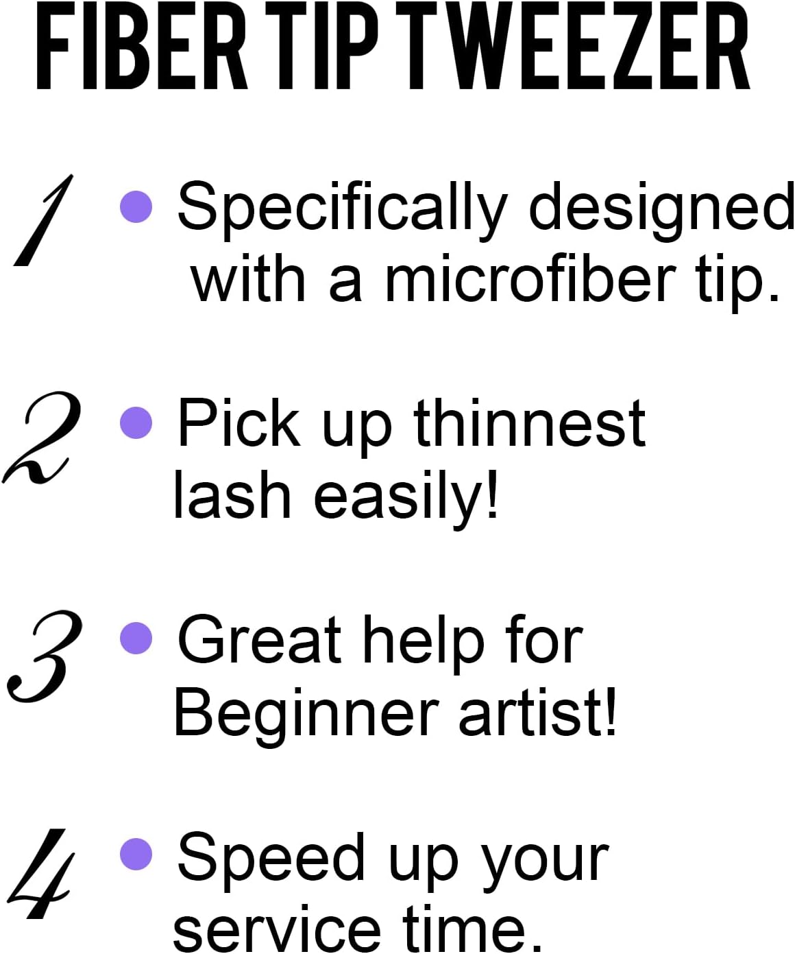 Fiber Tip Lash Tweezers For Eyelash Extension 4 Pcs Tweezers Professional Artist Tech Work Kit Tools,Best Volume Eyelash Extensions Precision 90 45 Degree(White Silver)