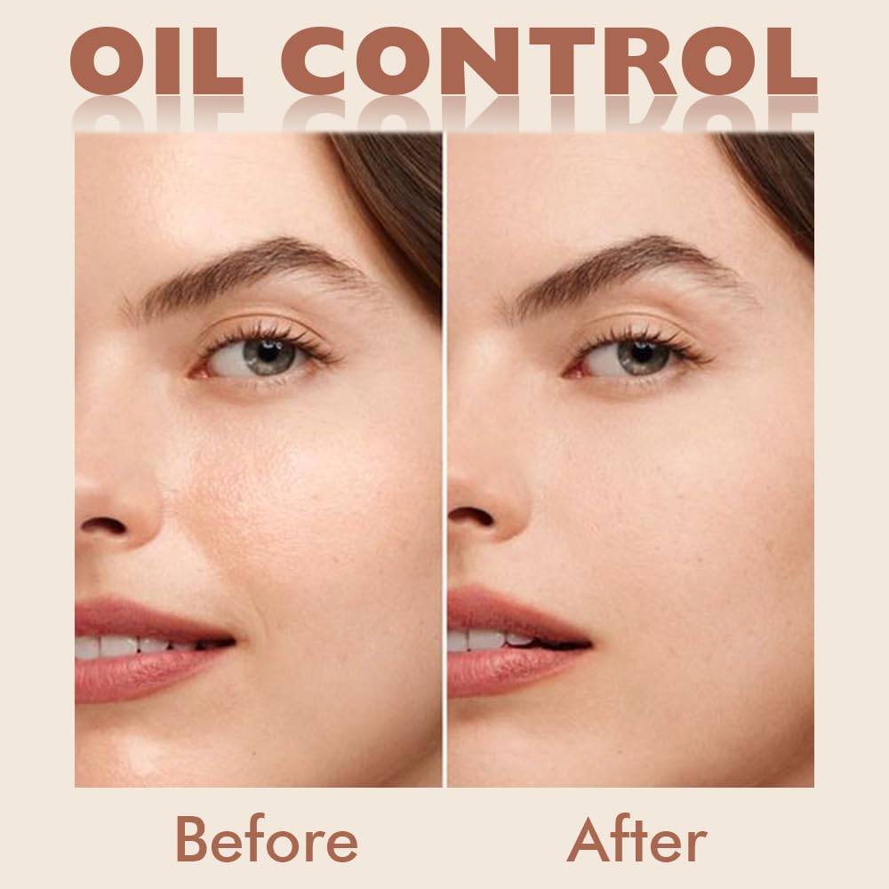 evpct Oil Control Pressed Face Powder Compact for Women, Translucent Setting Powder Makeup Foundation for Women, Waterproof Long Lasting Lightweight, polvo compacto de maquillaje, 01 Classic Ivory