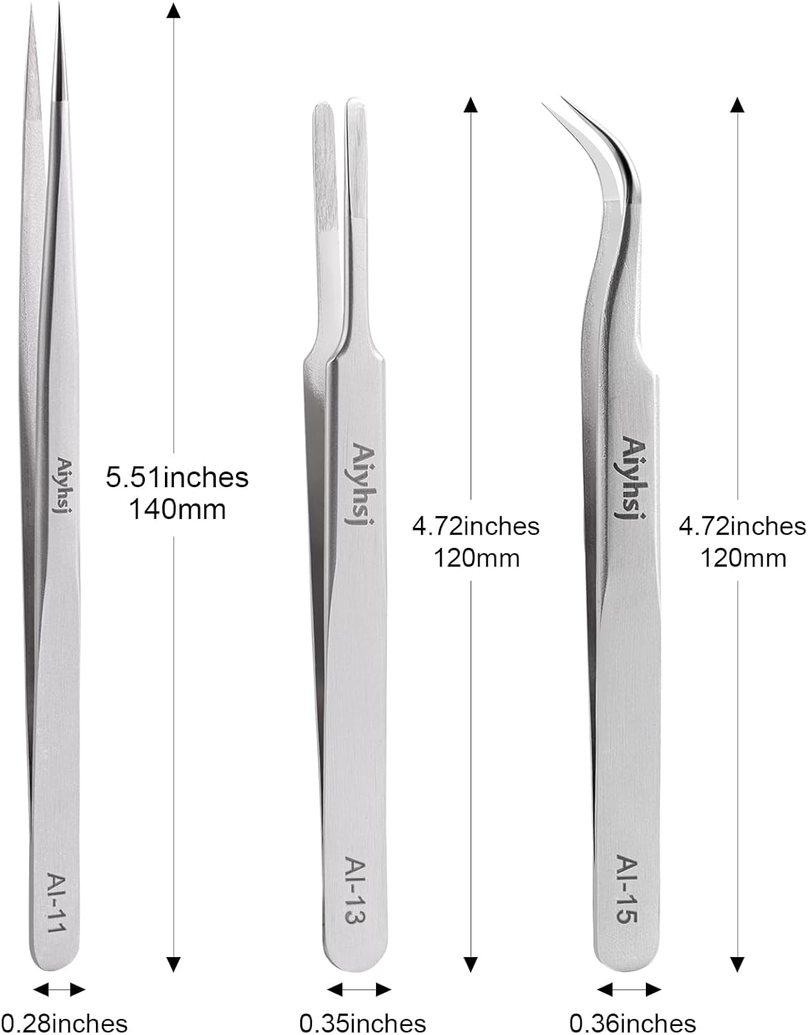 Precision Tweezer, Upgraded Professional Flat Tip Round, High-end Stainless Steel Tweezers for Craft, Electronics, Laboratory Work, Also Great Precision for Hair and Ingrown Hair Removal