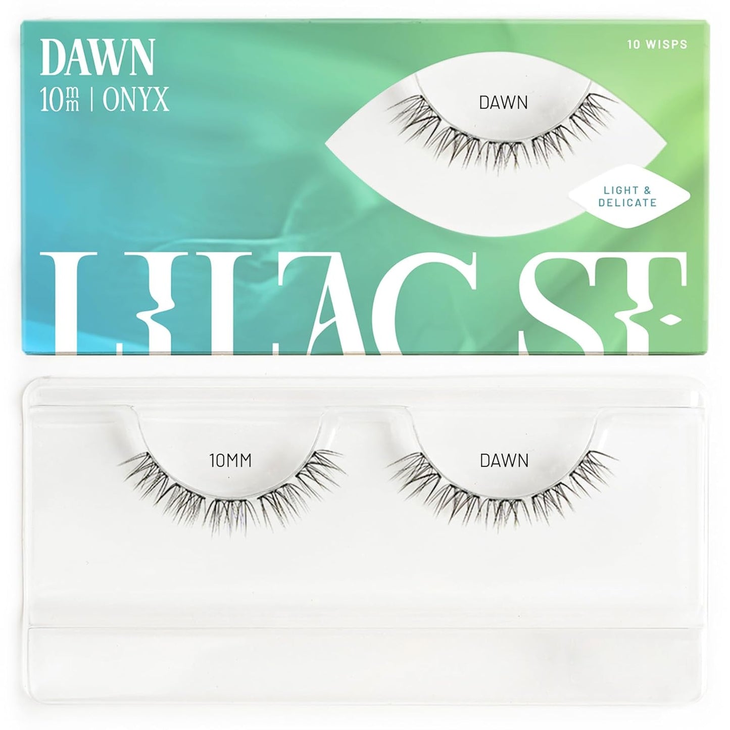 Lilac St - Dawn Natural Faux Eyelash Clusters (10mm) - Dynamic & Fluttery Volume - DIY Lash Extension Wisps - Lightweight & Lifelike - Lasts 10 Days - Women Founded, Cruelty Free, Vegan - 10 Lashes
