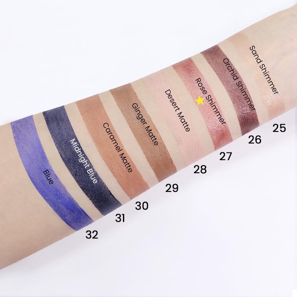 evpct 2Pcs Cream Eyeshadow Sticks Set for Eyes Waterproof, Rose Shimmer Matte Eye shadow Stick Pencil Pen Bulk sombras en crema para ojos 27+27