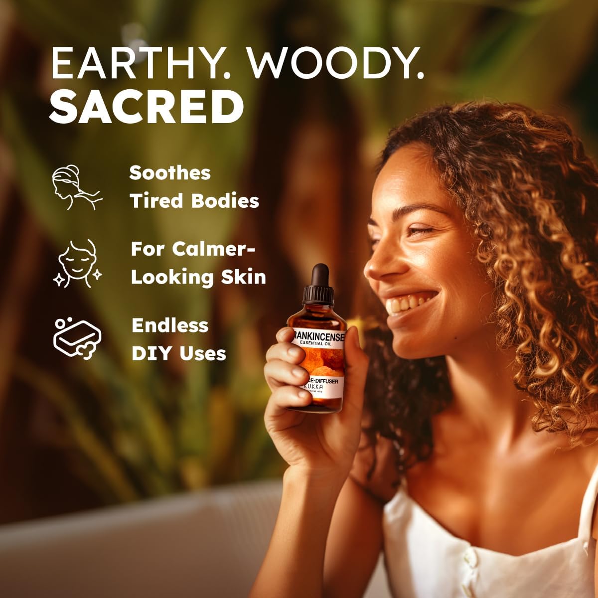 Kukka Frankincense Essential Oil for Face & Skin - 4 Fl Oz - Frankincense Oil Made from Ethiopia Resin - A Holy & Woody Scent for Body Comfort, Aromatherapy, DIY Soap Making Scents