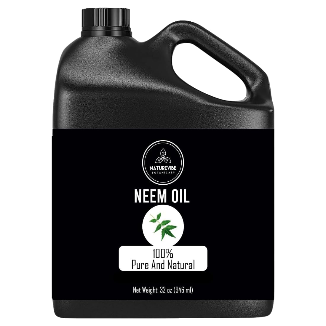 Naturevibe Botanicals Neem Oil 32 Ounces | 100% Pure and Natural | Great for Skin Care and Hair Care