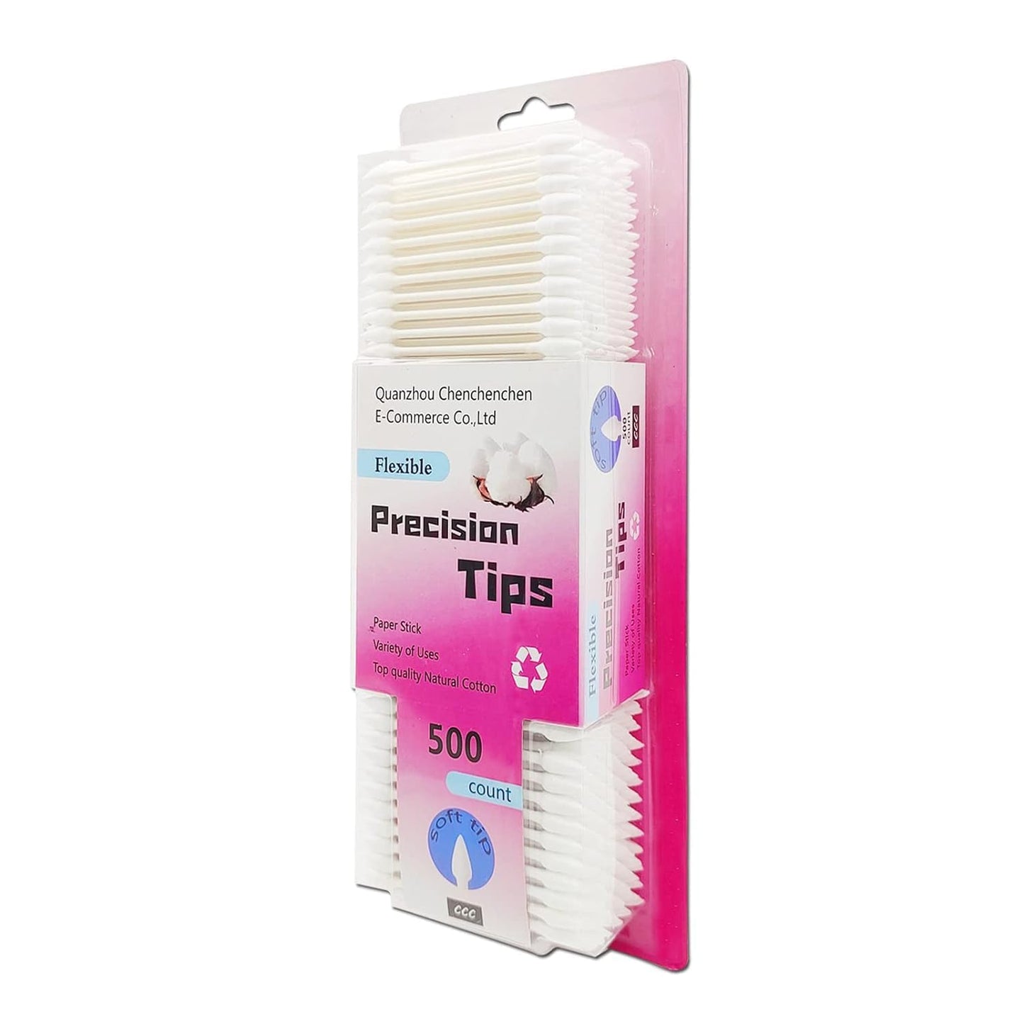 500pcs Precision Tip Cotton Swabs/Double Pointed Cotton Buds for Makeup