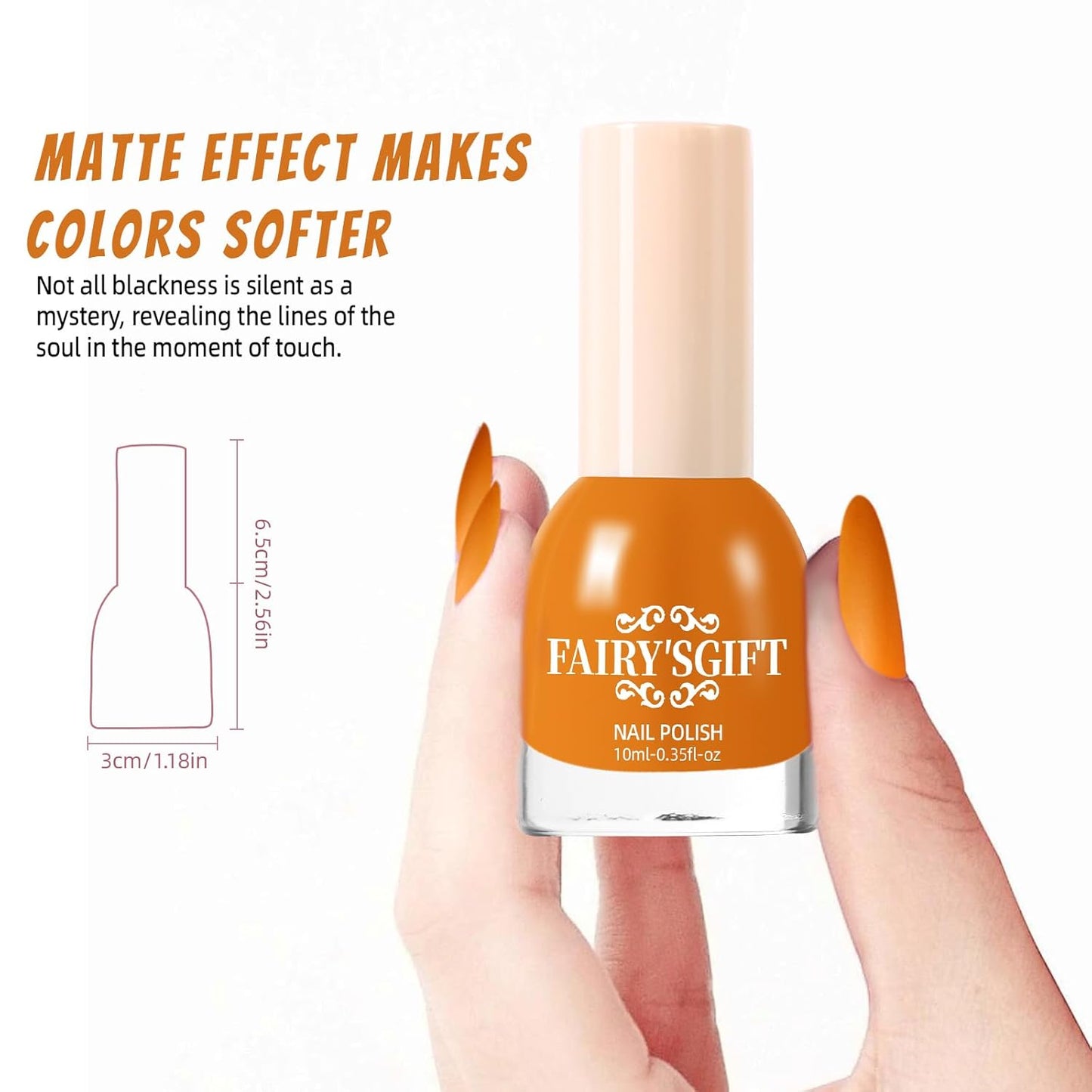 Matte Nail Polish Quick Dry Nail Lacquer for Nail Art Varnish, Mist Effect Matte Finish Velvet Nail Polish, 0.35 fl oz (Egg Yellow-02, 10 ML)