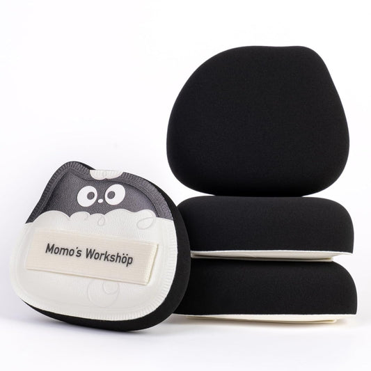 Lamb Toto Airy Marshmallow Puff,Makeup Sponge,Rubycell Material,Pointed Tip for Concealer + Flat Side for Foundation, Longwear Makeup, Travel Friendly & Reusable,2pcs Puffs & Storage Case