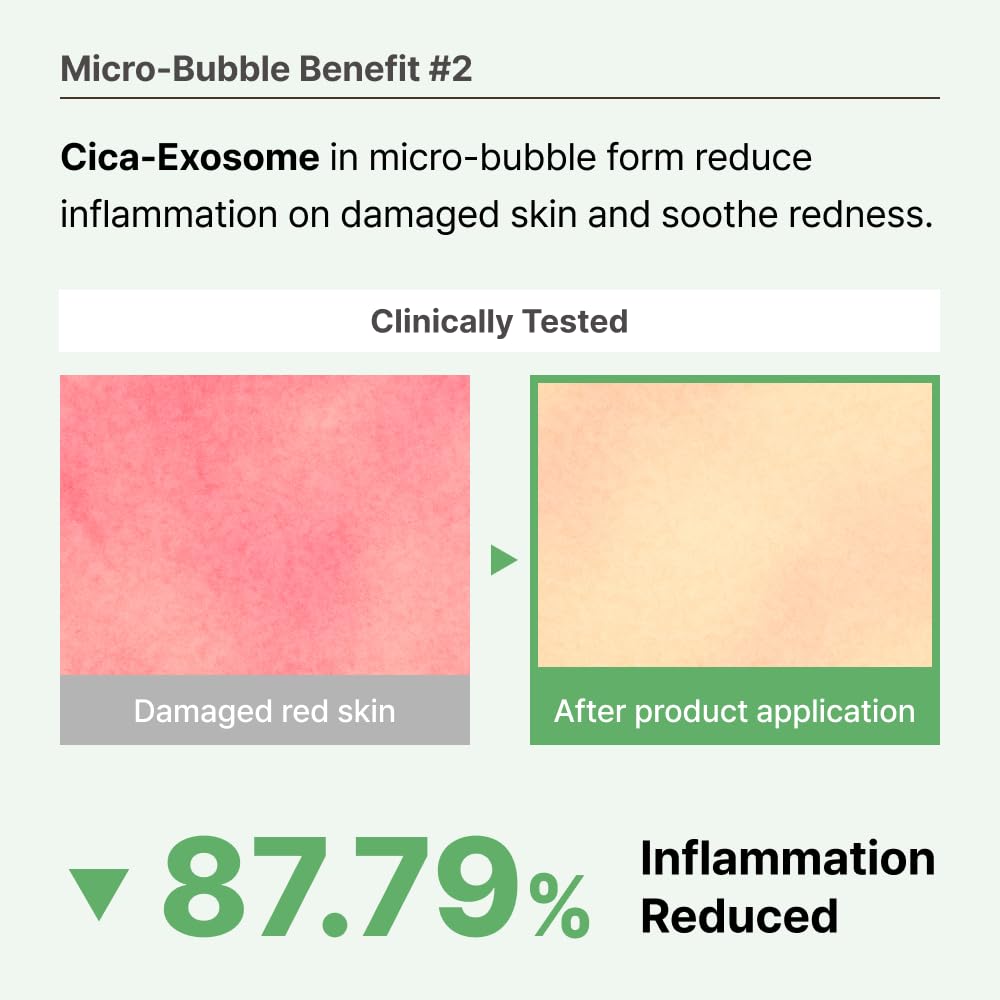 MENOKIN 30 Seconds Quick Bubble Mask [CLEAR] - [Cica] in Micro-bubbles For Soothing & Skin Strengthening, Hydration, Clearer Complexion, Korean Skin Care Essential, 50 Uses, 2.36 fl.oz