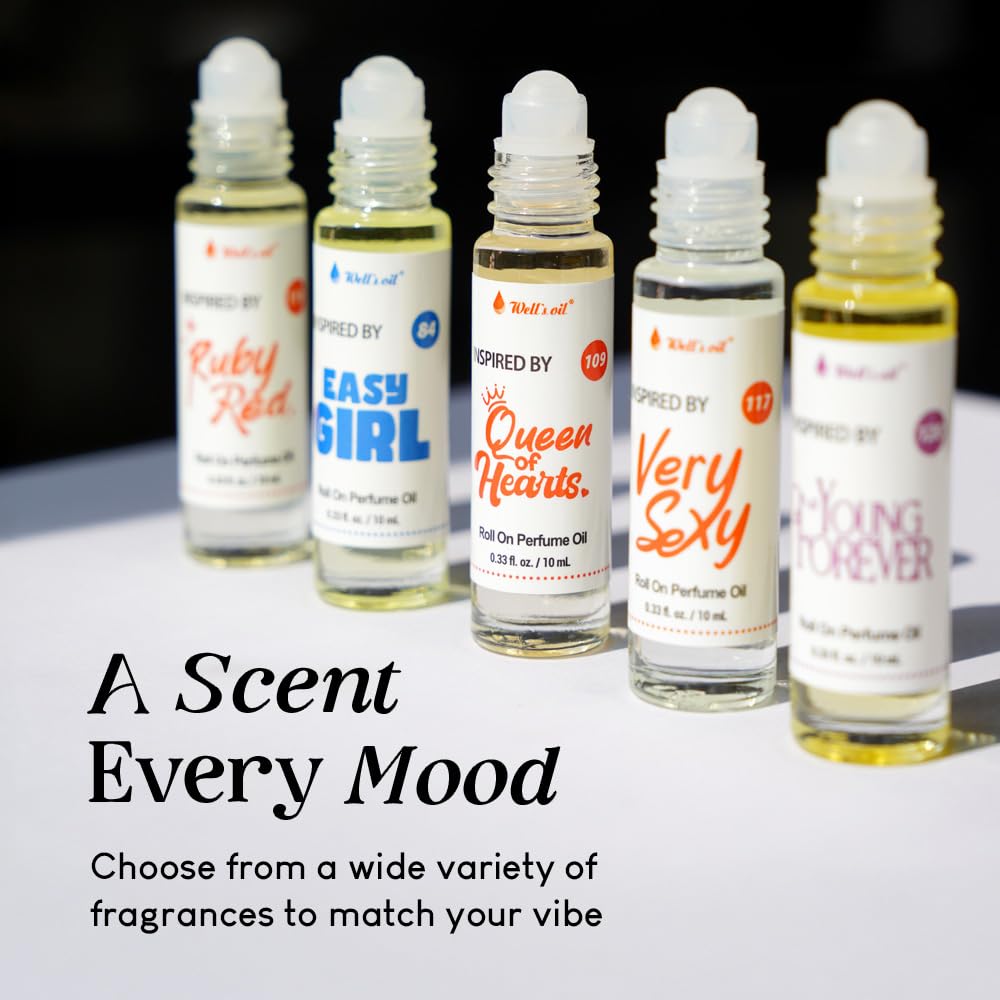 Well's Oil Well's Perfume Oil Roll-On (Cush) | Clean, Rich, Pure Scent | Alcohol-Free | Oil Based | Long Lasting | Concentrated Roll-on Perfumes for Women and Men (Kush Type) | 10 ml / 0.33 fl Oz