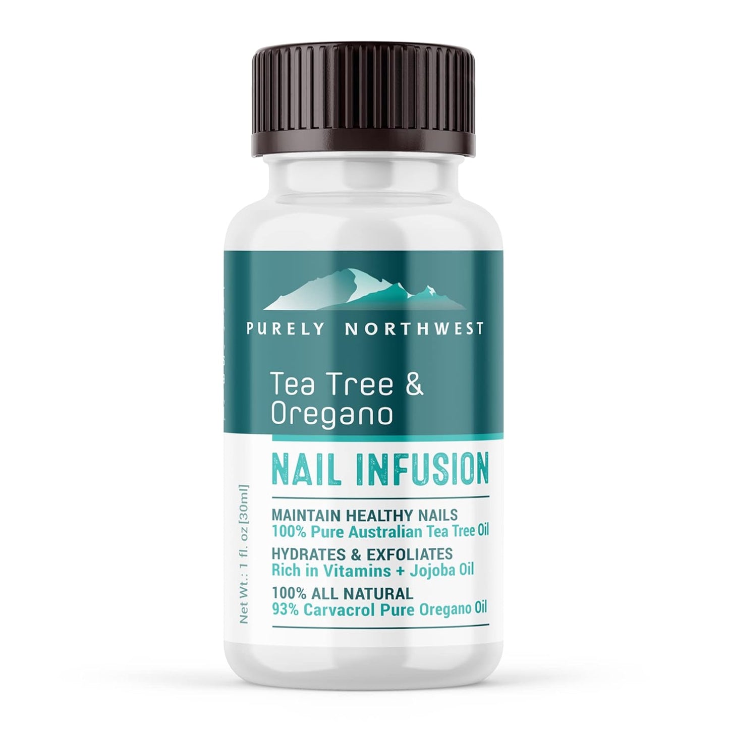 Toenail Fungus Extra Strength Solution-Thick Discolored Nail Repair, Ingrown Nails, Dry Cracked Nails & Cuticles-All Natural with Tea Tree & Oregano Oil: by Purely Northwest USA 1oz