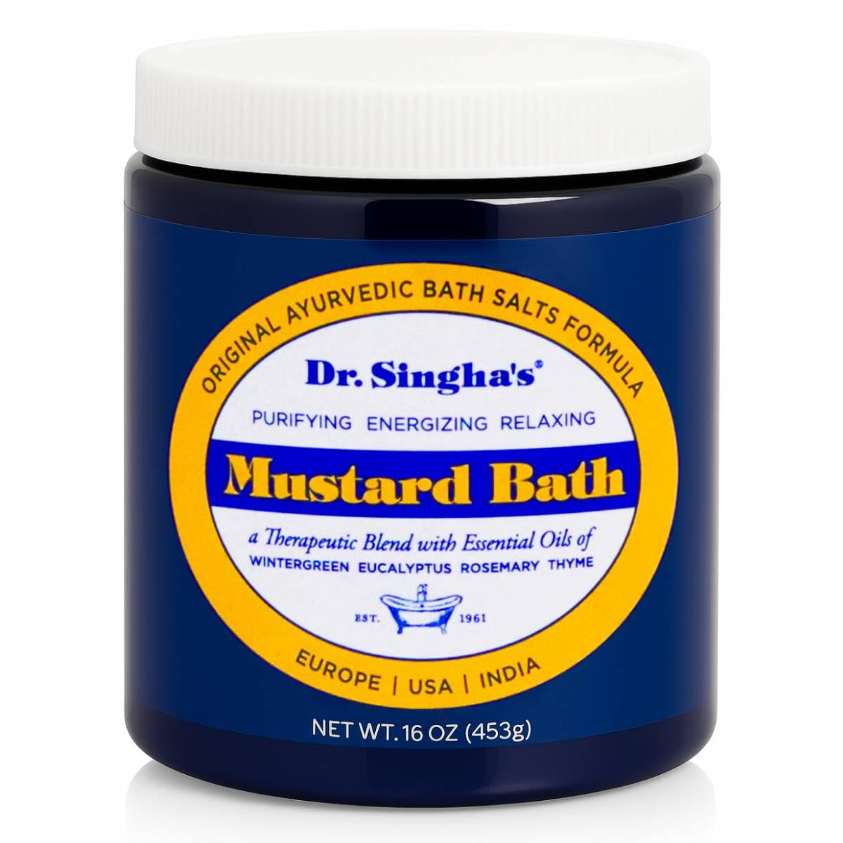 Dr. Singha's Mustard Bath, Therapeutic Bath Salts (16 Ounce)