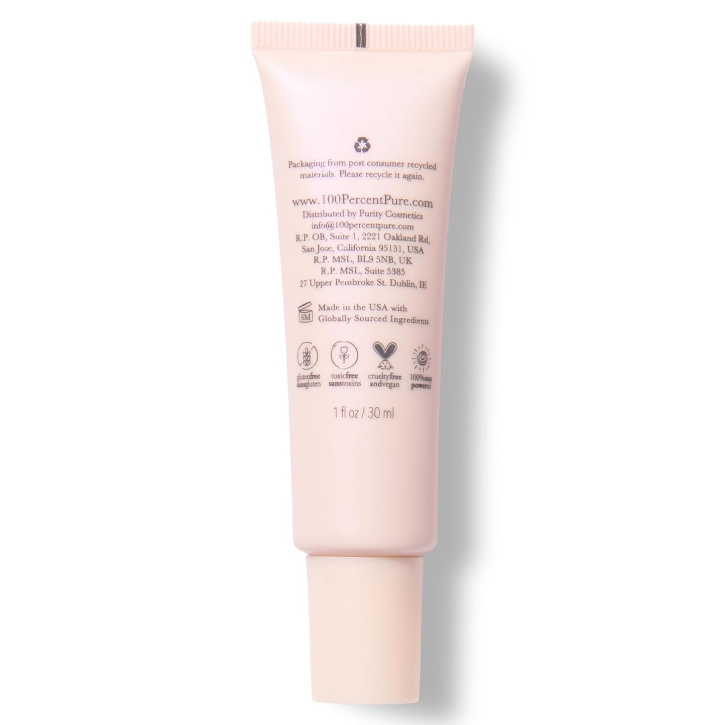 100% PURE Tinted Moisturizer Anti-Aging Face Makeup - Fruit Pigmented Alpine Rose Light to Medium Coverage & Dewy Glow - Lightweight Foundation Fair Skin w/Pink Undertone - Vegan - 1.7 Fl Oz