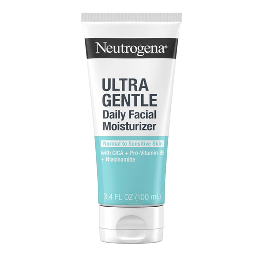 Neutrogena Fragrance Free Daily Facial Moisturizer, Face & Neck Moisturizer for Sensitive Skin with Vitamin B3, Pro-Vitamin B5 & Vitamin E Supports Skin's Dynamic Barrier, 3.4 fl. oz, Pack of 3